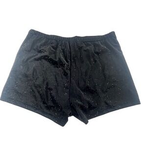 Shein Women's XL Shorts Black Sparkle Velvet‎ Skort Party Casual